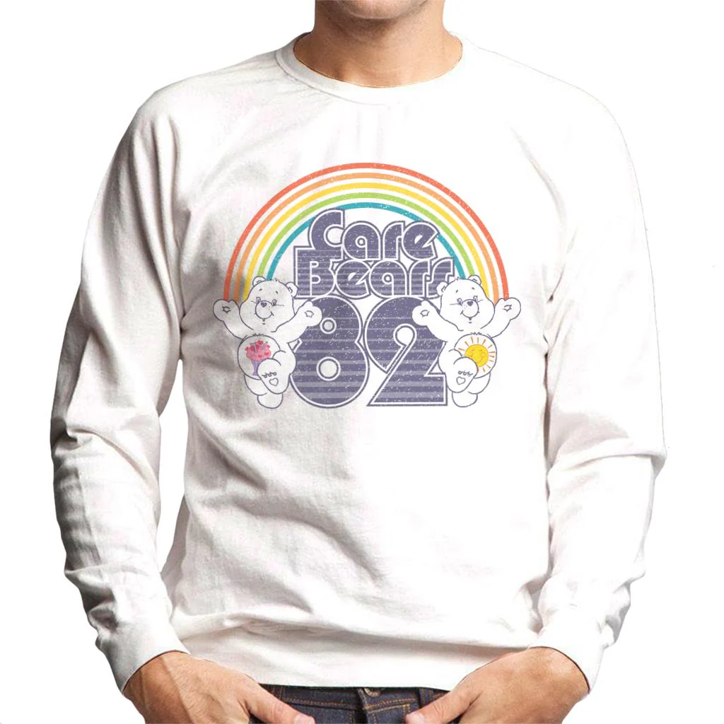 82 Rainbow Funshine Bear And Share Bear Men's Sweatshirt - Image 3