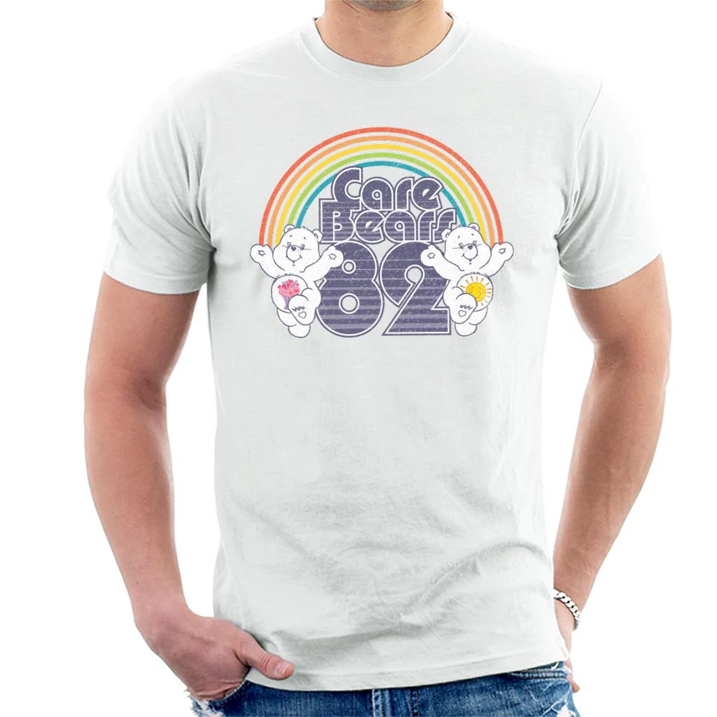 82 Rainbow Funshine Bear And Share Bear Men's T-Shirt - Image 3