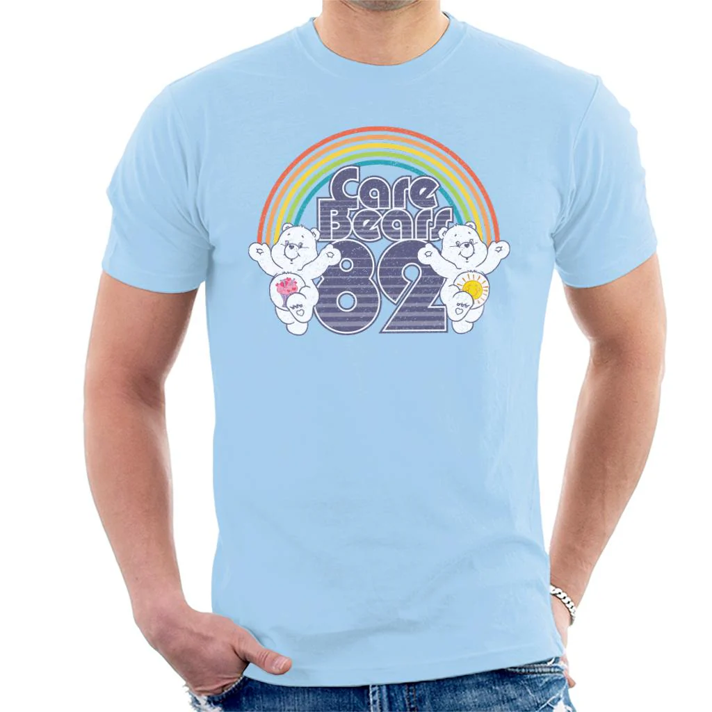82 Rainbow Funshine Bear And Share Bear Men's T-Shirt - Image 5