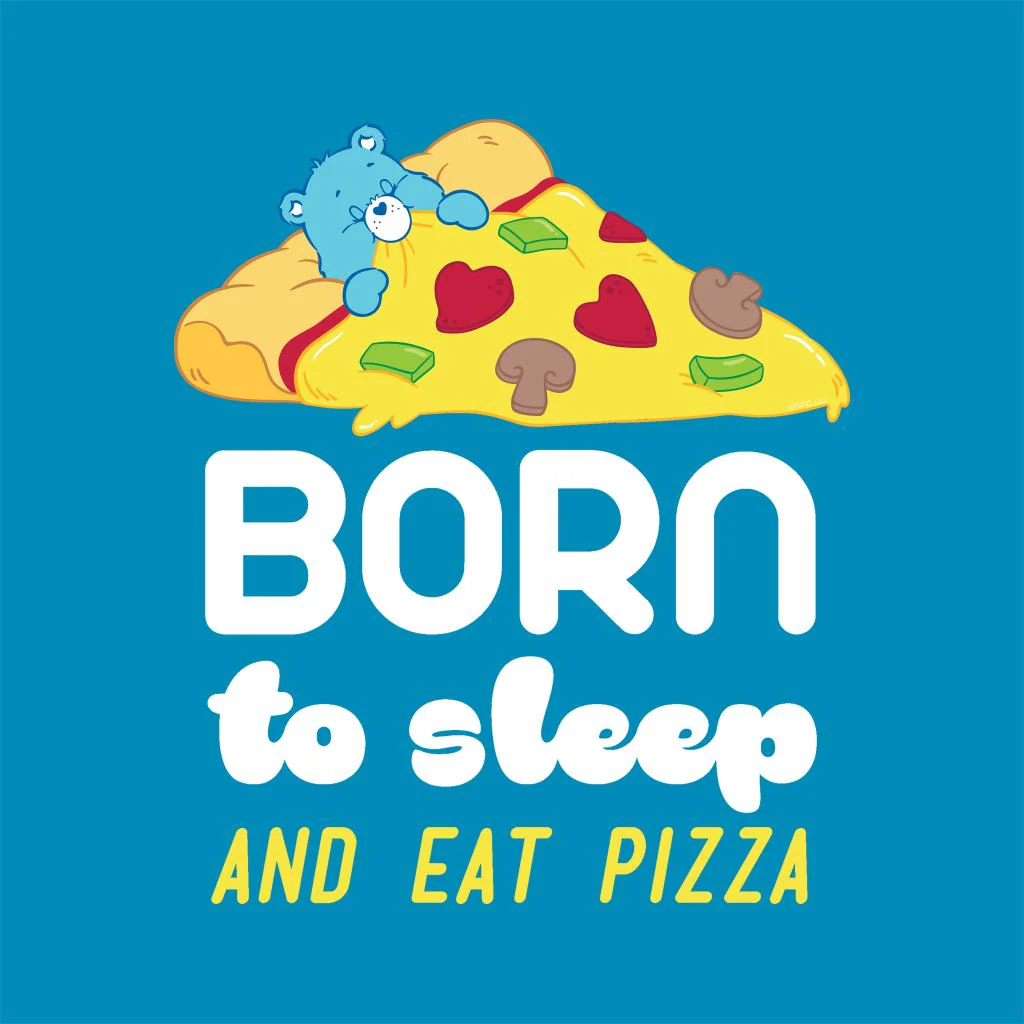 Bedtime Bear Sleep And Eat Pizza A4 Print - Image 3