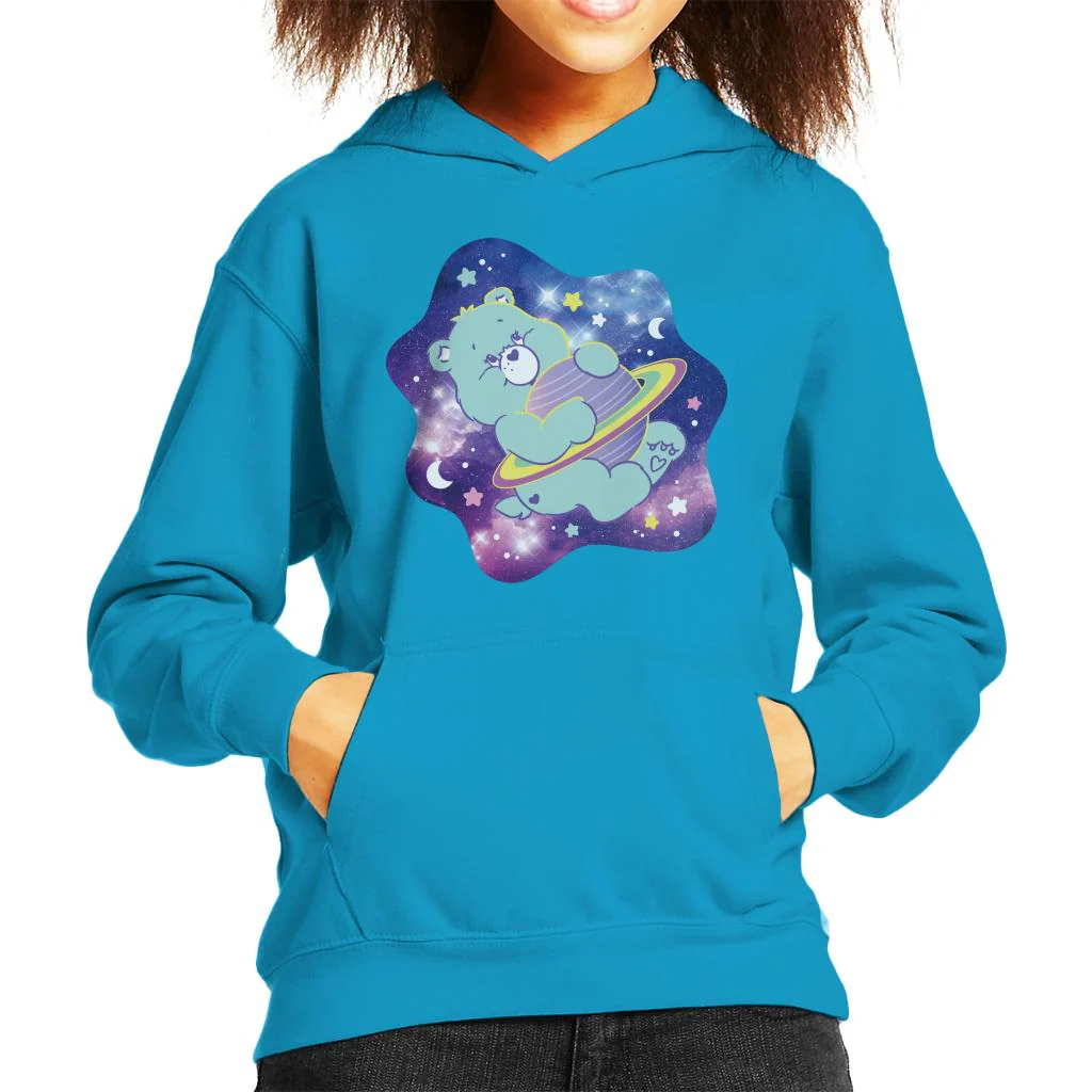 Bedtime Bear Dreaming Of Space Kids Hooded Sweatshirt - Image 5