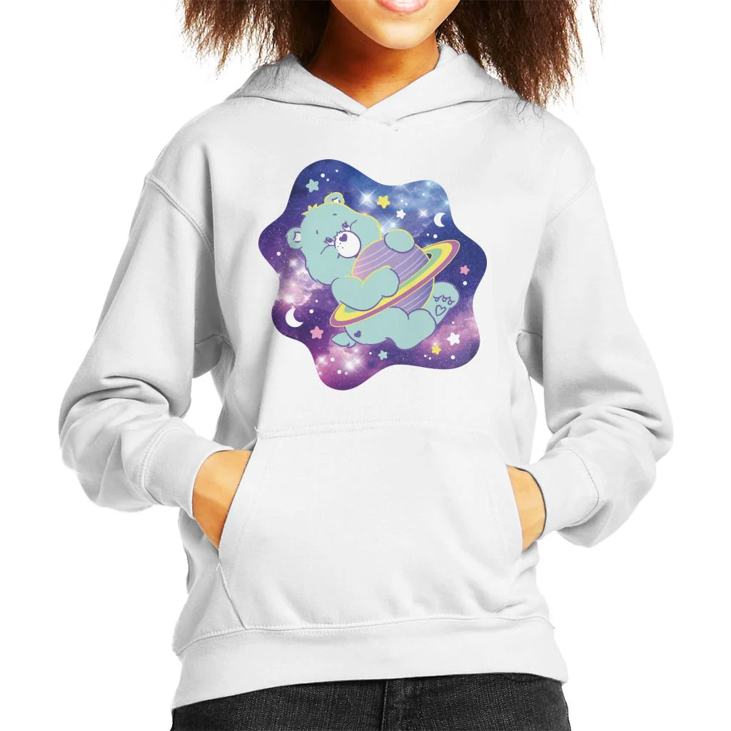 Bedtime Bear Dreaming Of Space Kids Hooded Sweatshirt - Image 6
