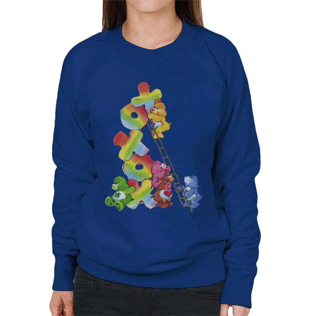 Birthday Bear Xoxox Climbing Ladder Women's Sweatshirt - Image 6