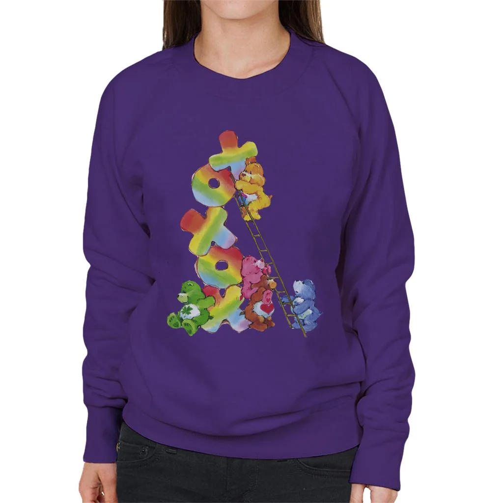 Birthday Bear Xoxox Climbing Ladder Women's Sweatshirt - Image 7