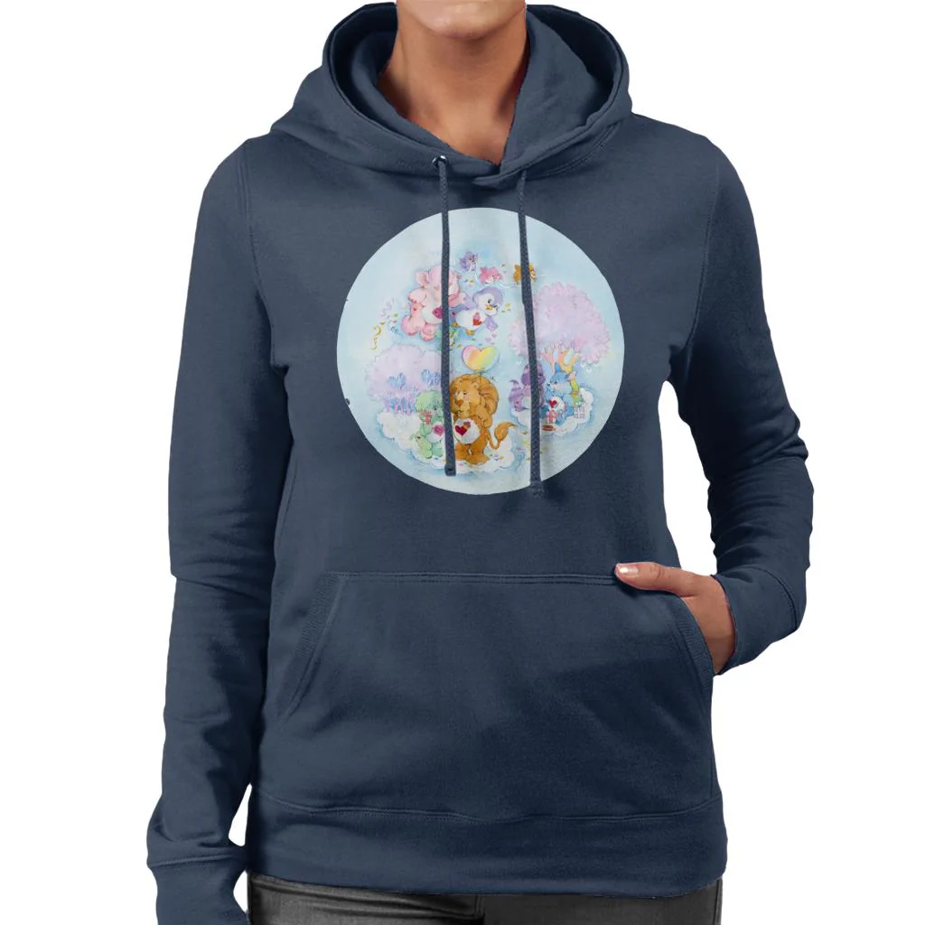Brave Heart Lion Pink Trees Women's Hooded Sweatshirt - Image 3