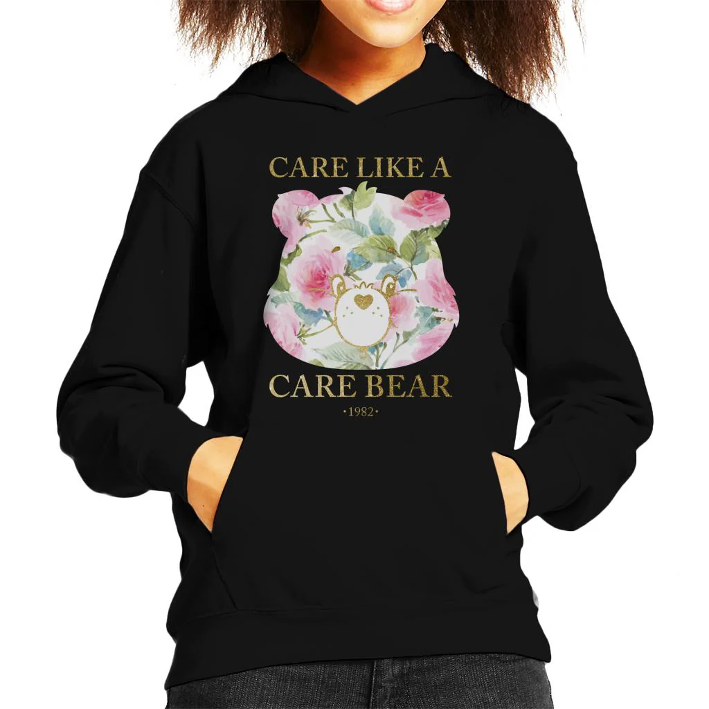 Care Like A Care Bear Kids Hooded Sweatshirt - Image 4