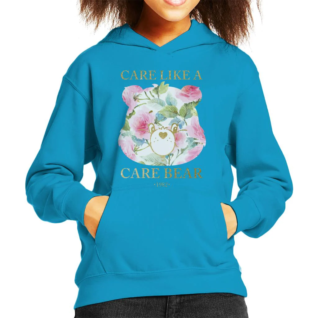 Care Like A Care Bear Kids Hooded Sweatshirt - Image 6