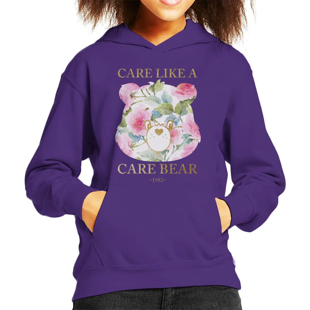 Care Like A Care Bear Kids Hooded Sweatshirt - Image 7