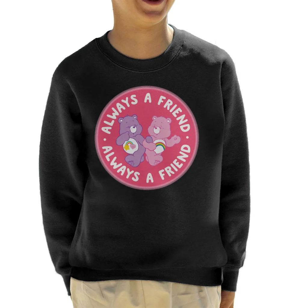 Cheer Bear And Best Friend Bear Always A Friend Kids Sweatshirt - Image 3
