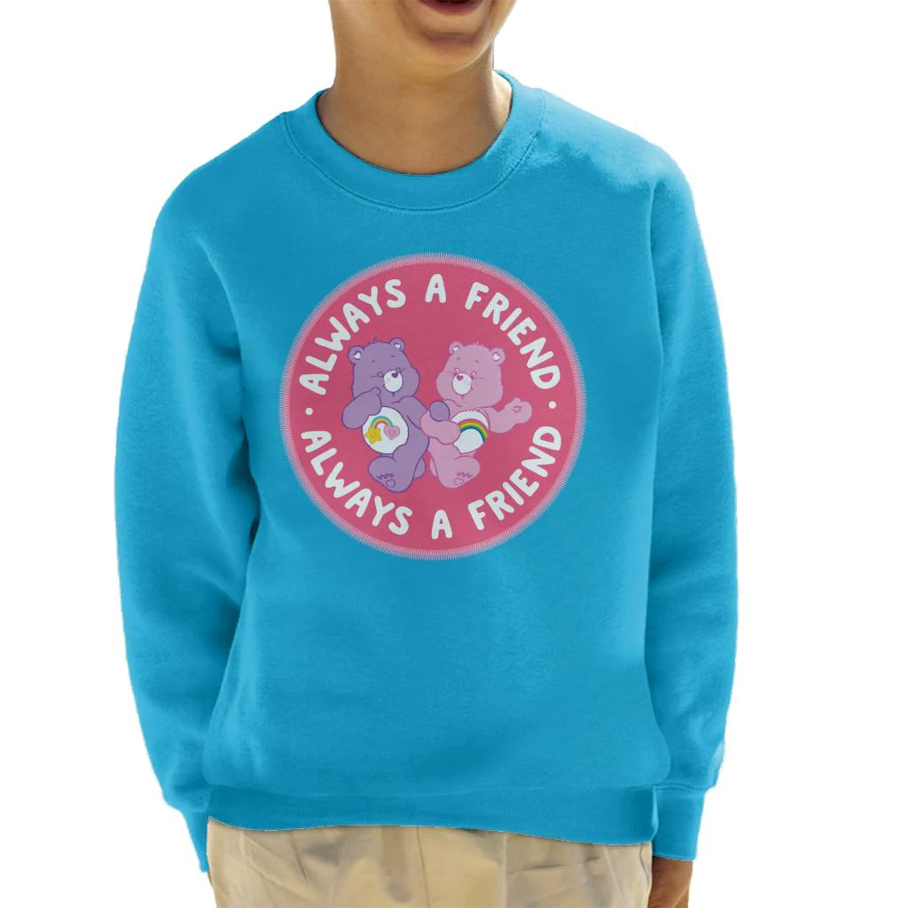 Cheer Bear And Best Friend Bear Always A Friend Kids Sweatshirt - Image 4