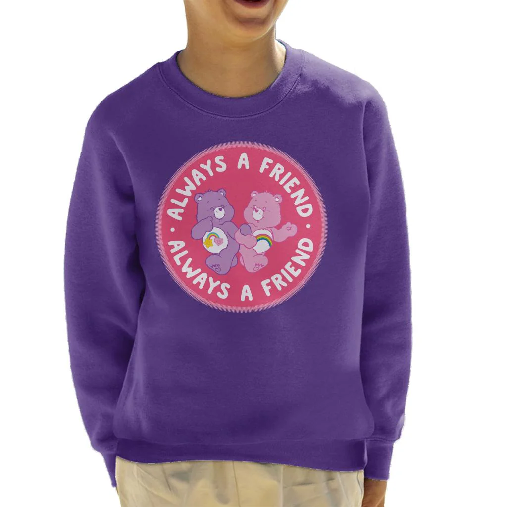 Cheer Bear And Best Friend Bear Always A Friend Kids Sweatshirt - Image 5