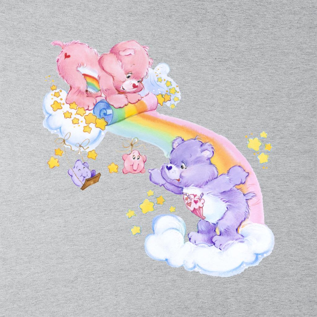 Cheer Bear And Share Bear Unrolling A Rainbow Men's Sweatshirt - Image 2