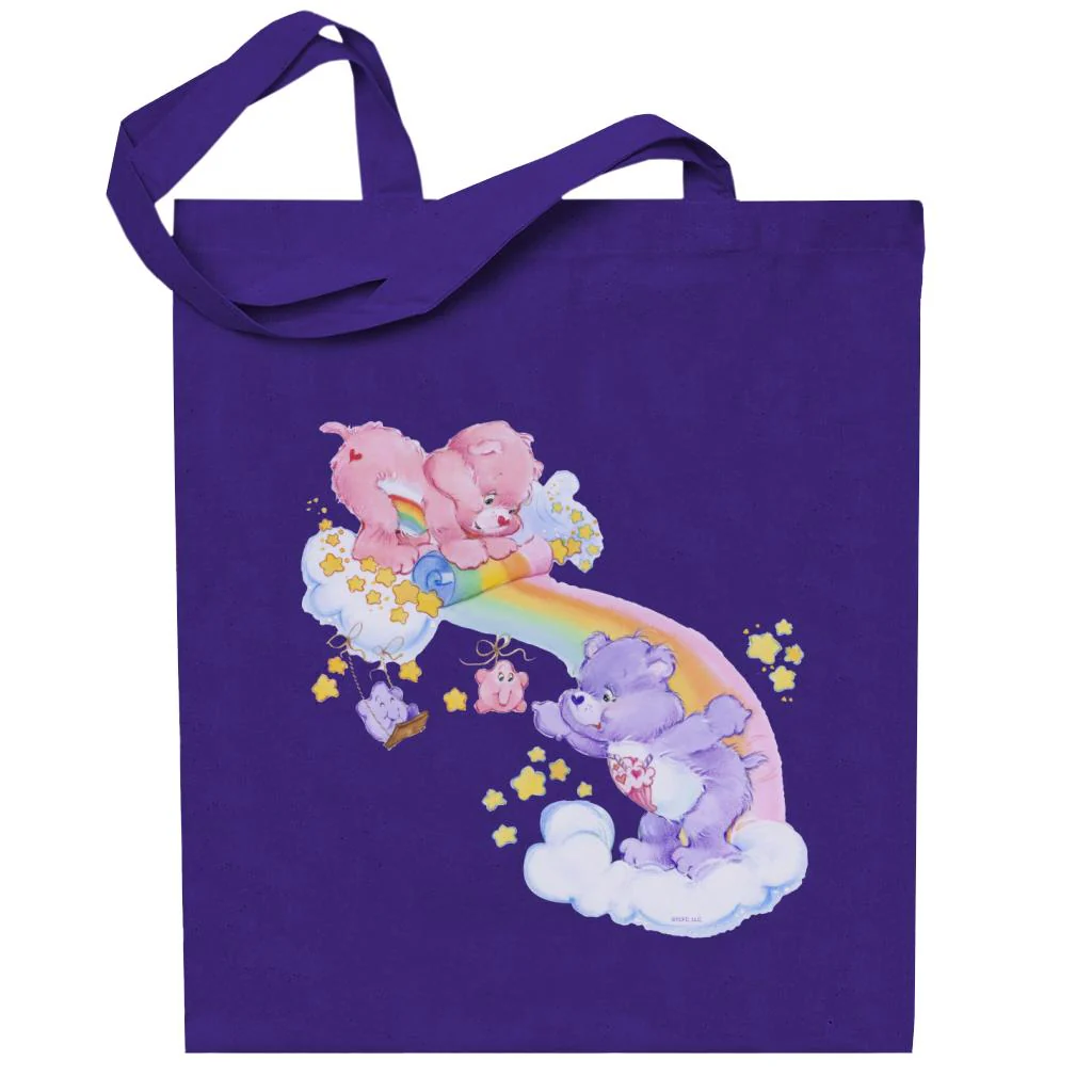 Cheer Bear And Share Bear Unrolling A Rainbow Tote Bag - Image 5