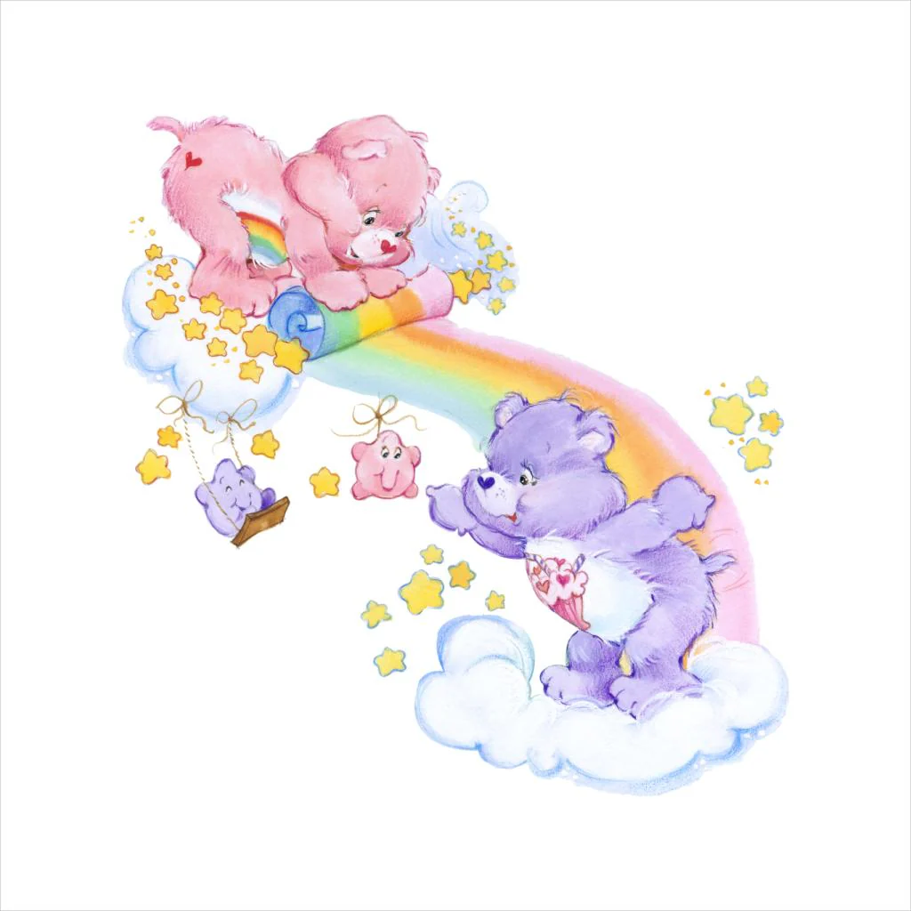 Cheer Bear And Share Bear Unrolling A Rainbow Women's Sweatshirt - Image 2