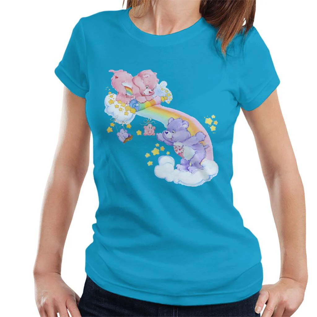 Cheer Bear And Share Bear Unrolling A Rainbow Women's T-Shirt