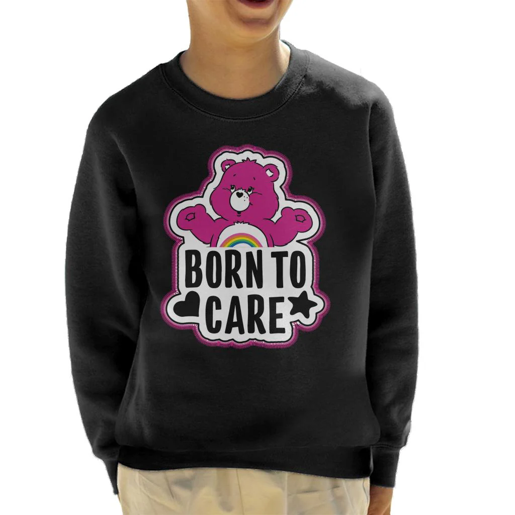 Cheer Bear Born To Care Kids Sweatshirt - Image 3