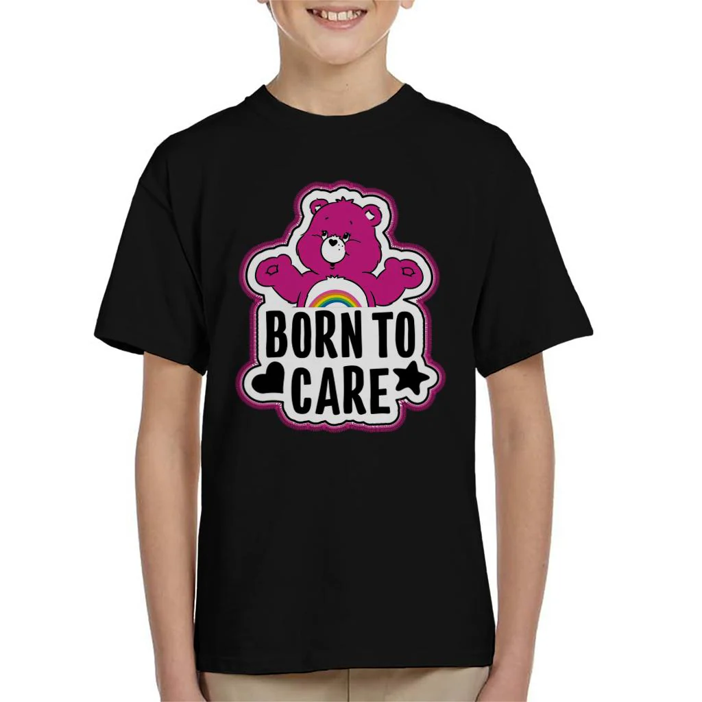 Cheer Bear Born To Care Kids T-Shirt