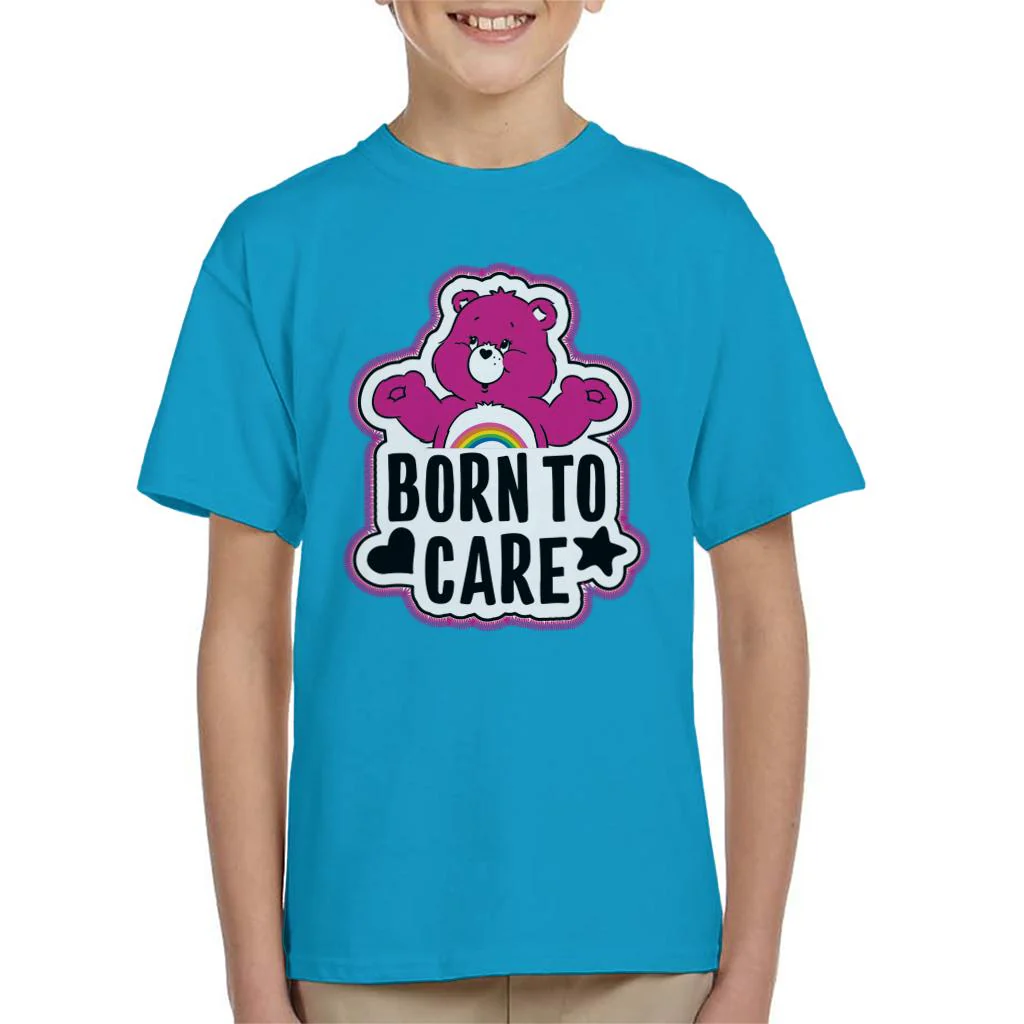 Cheer Bear Born To Care Kids T-Shirt - Image 2