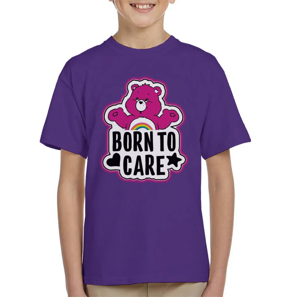 Cheer Bear Born To Care Kids T-Shirt - Image 5