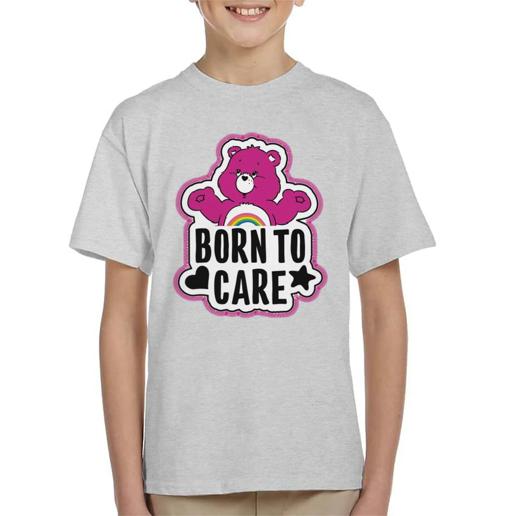 Cheer Bear Born To Care Kids T-Shirt - Image 6