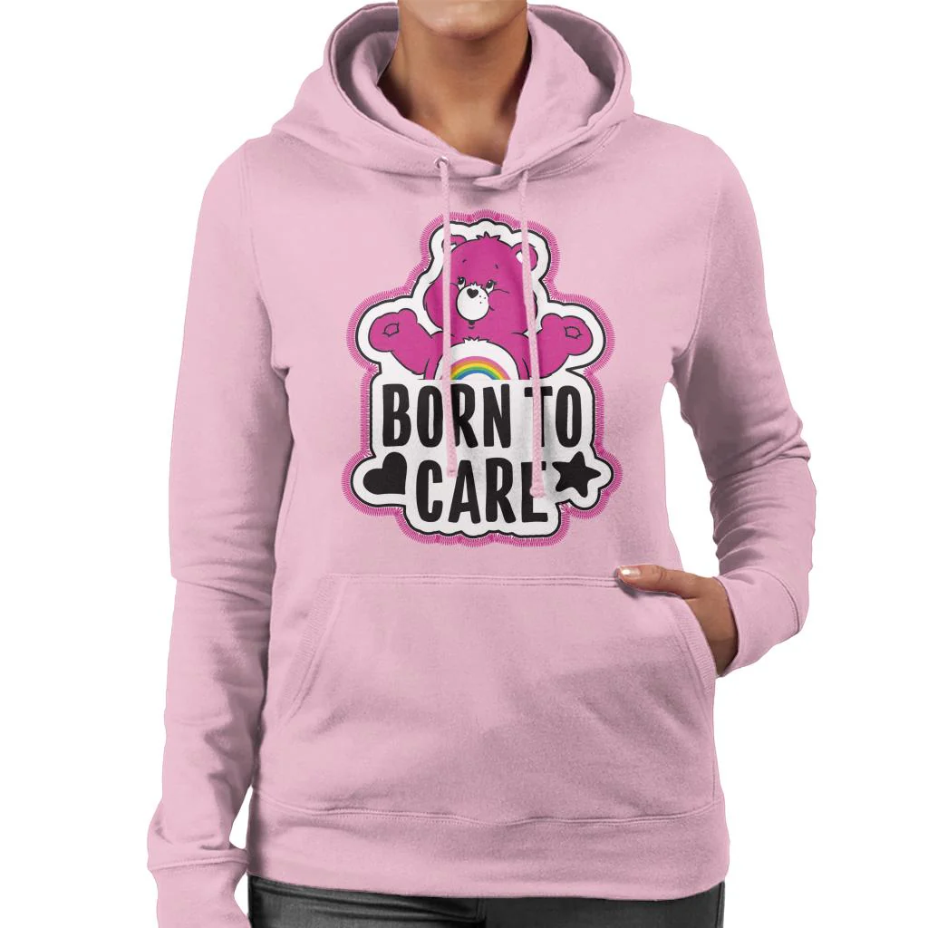 Cheer Bear Born To Care Women's Hooded Sweatshirt