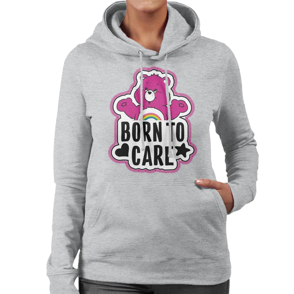 Cheer Bear Born To Care Women's Hooded Sweatshirt - Image 6