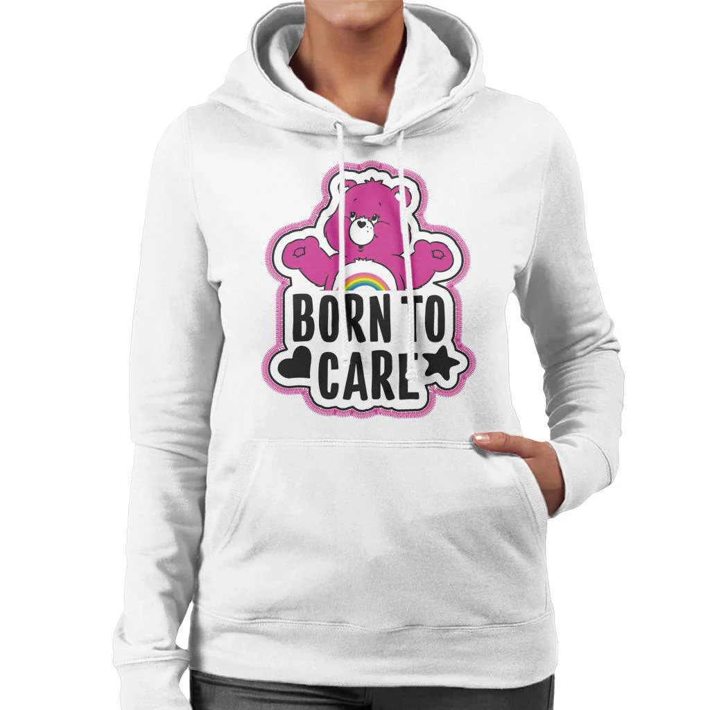 Cheer Bear Born To Care Women's Hooded Sweatshirt - Image 7