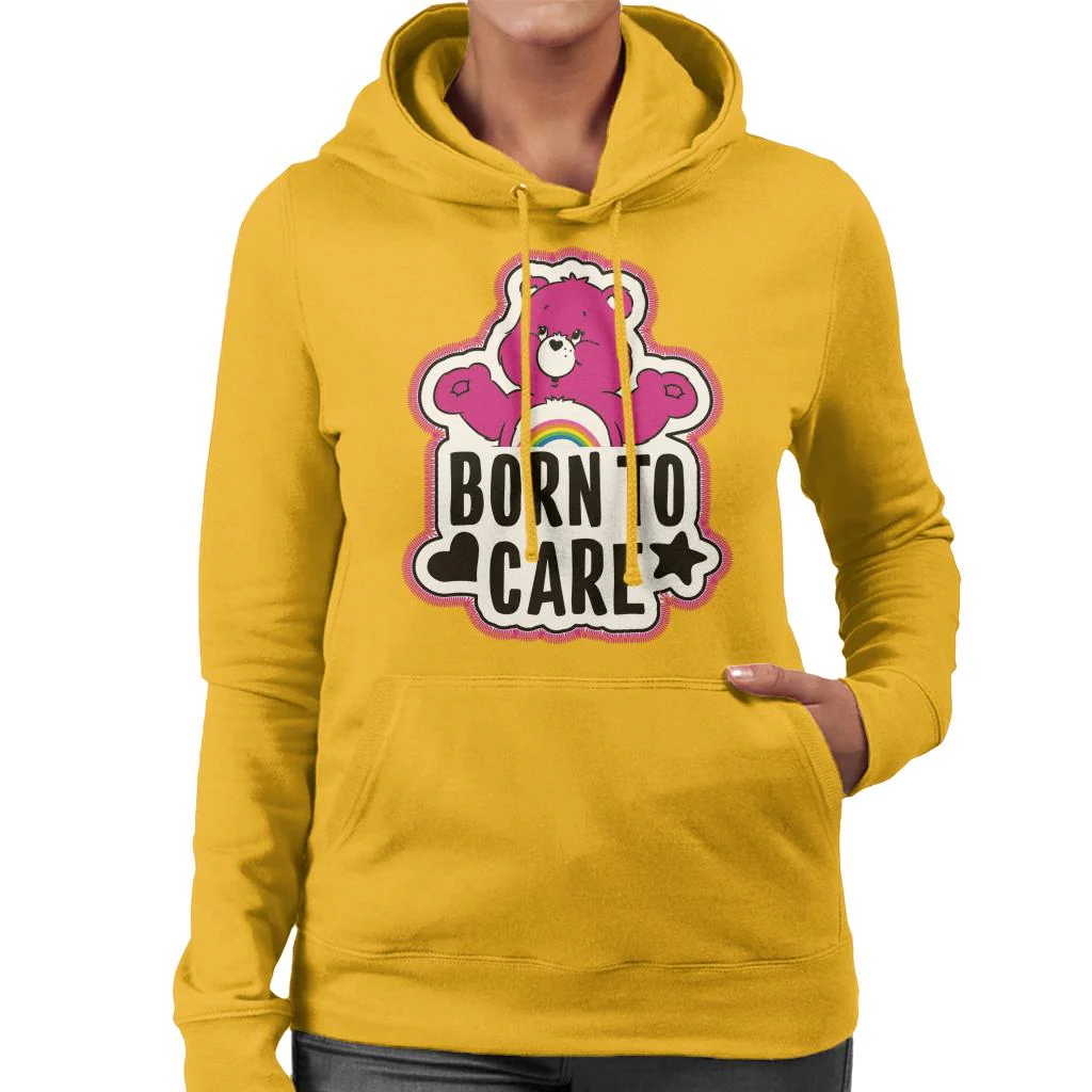 Cheer Bear Born To Care Women's Hooded Sweatshirt - Image 8
