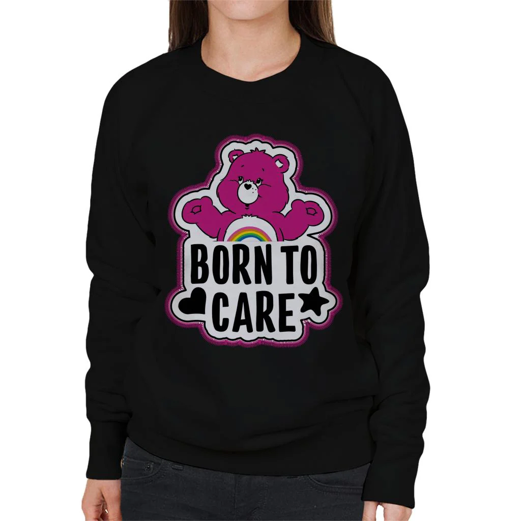 Cheer Bear Born To Care Women's Sweatshirt - Image 3