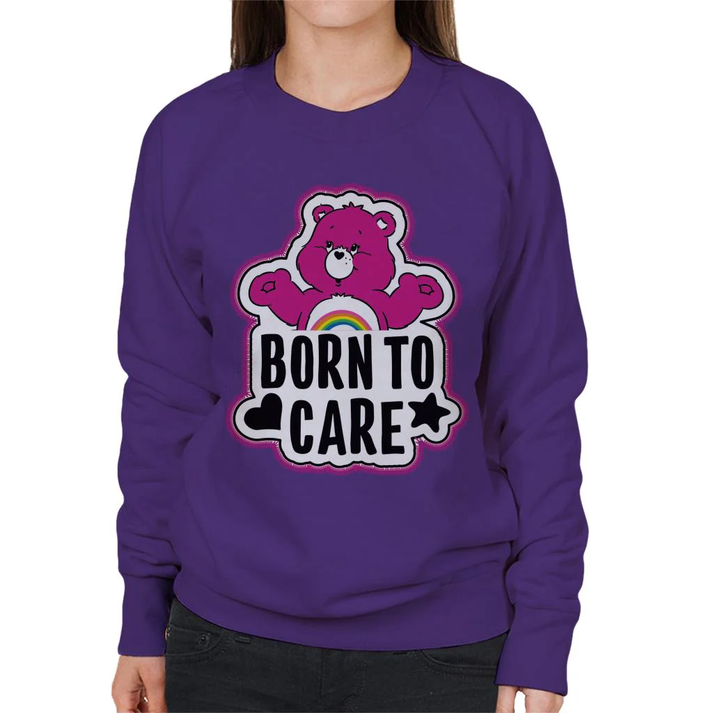 Cheer Bear Born To Care Women's Sweatshirt - Image 4