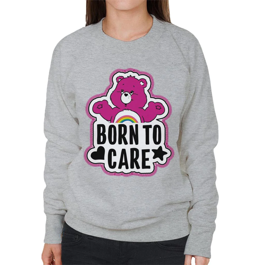 Cheer Bear Born To Care Women's Sweatshirt - Image 5