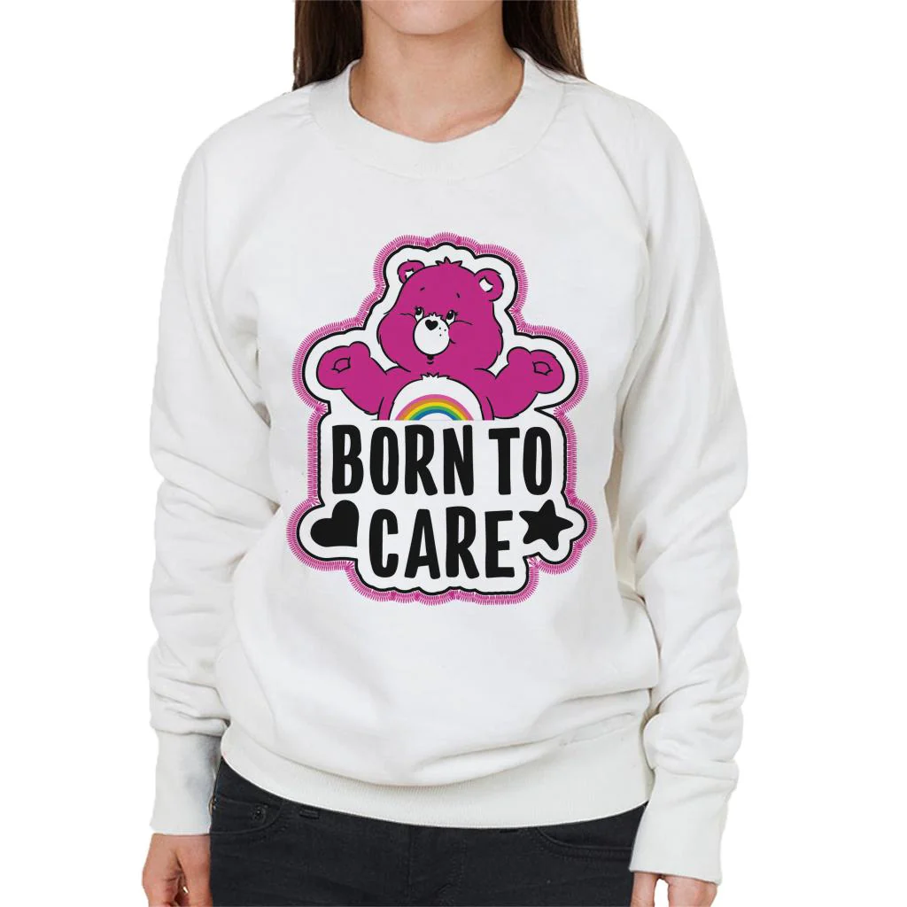 Cheer Bear Born To Care Women's Sweatshirt - Image 6