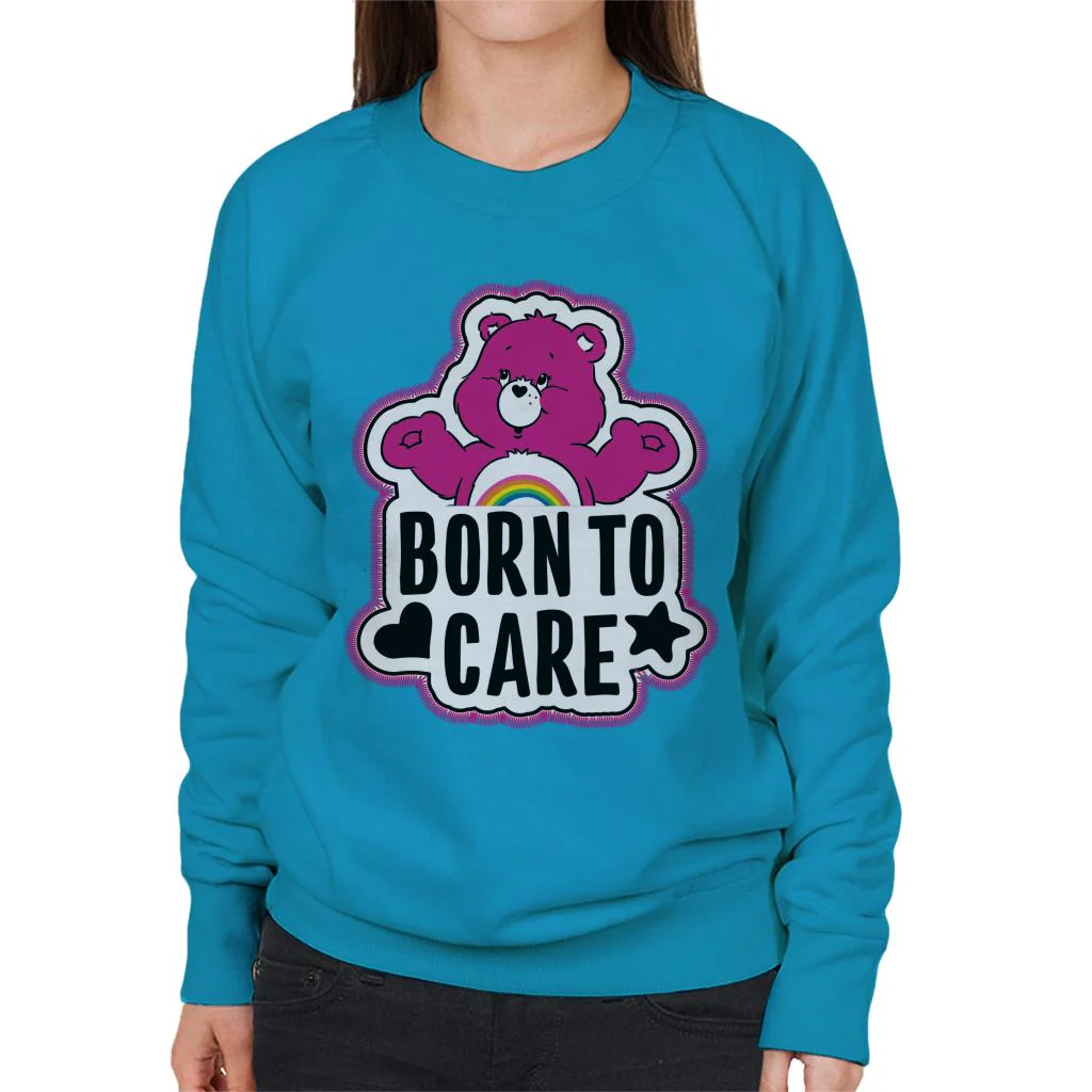 Cheer Bear Born To Care Women's Sweatshirt - Image 7