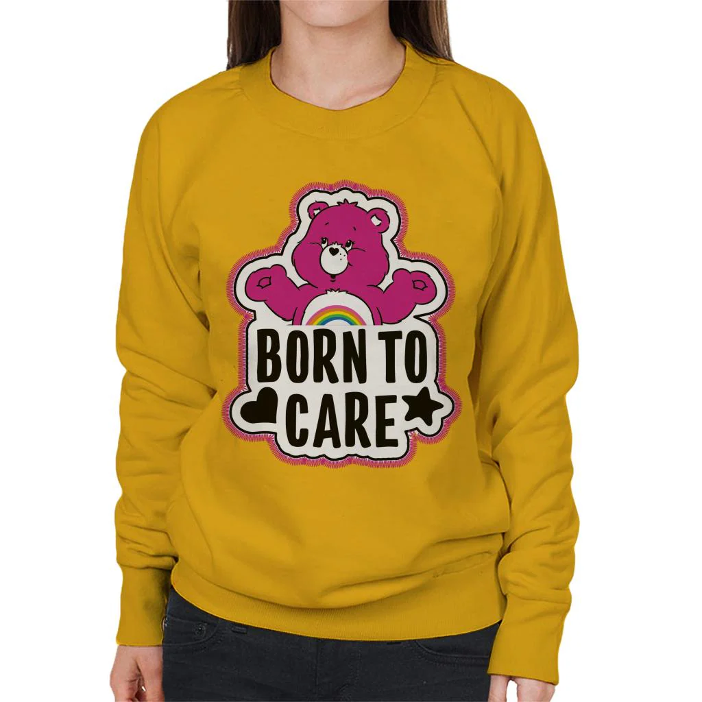 Cheer Bear Born To Care Women's Sweatshirt - Image 8