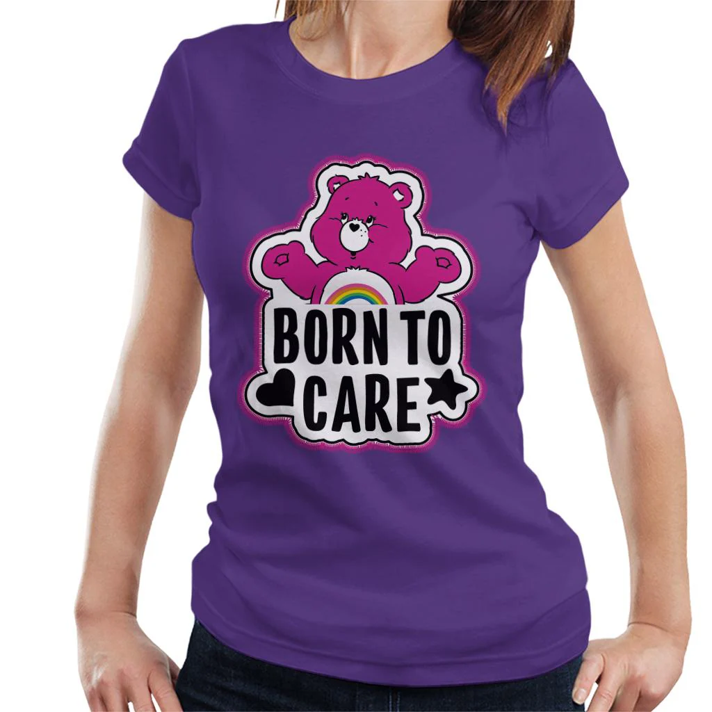 Cheer Bear Born To Care Women's T-Shirt - Image 2