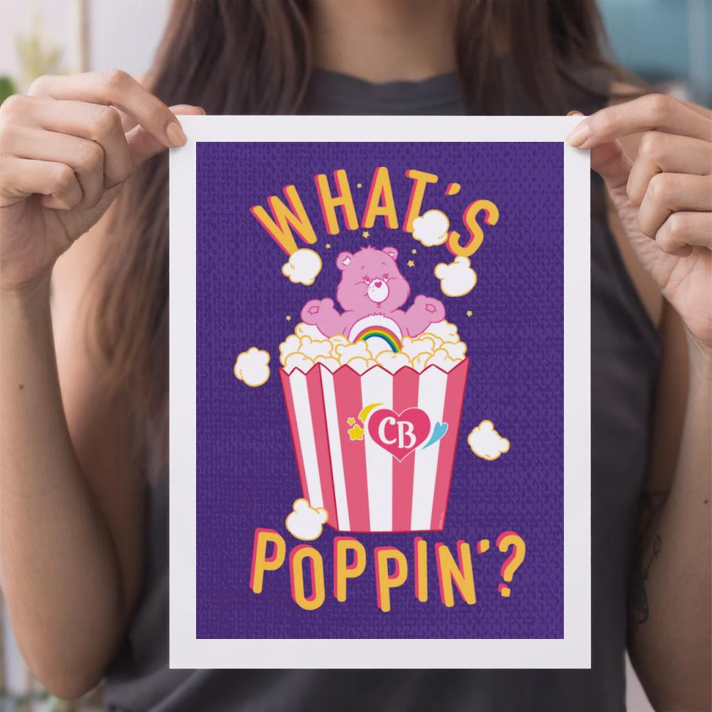 Cheer Bear Whats Poppin A4 Print - Image 3