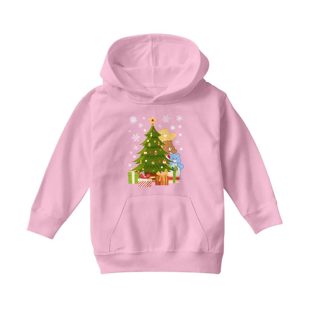 Care Bears Christmas Behind The Christmas Tree Kids Hooded Sweatshirt - Image 9