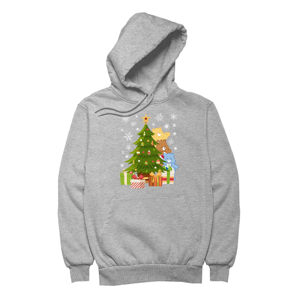 Care Bears Christmas Behind The Christmas Tree Men's Hooded Sweatshirt