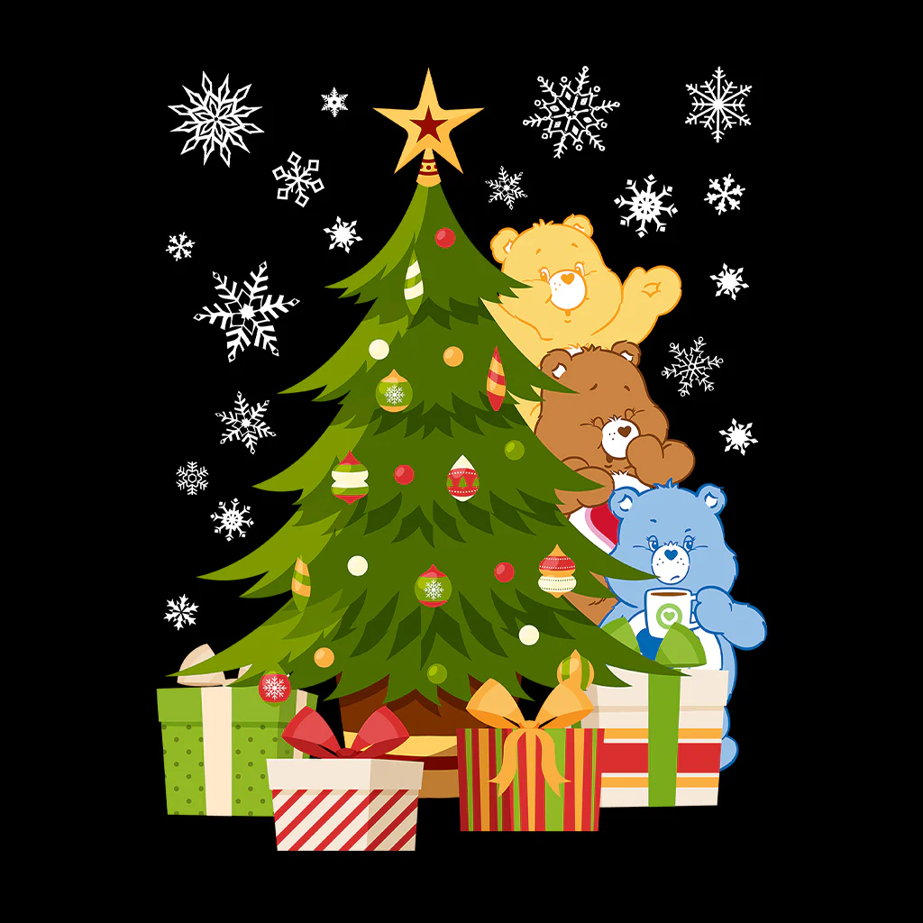 Care Bears Christmas Behind The Christmas Tree Men's Sweatshirt - Image 4