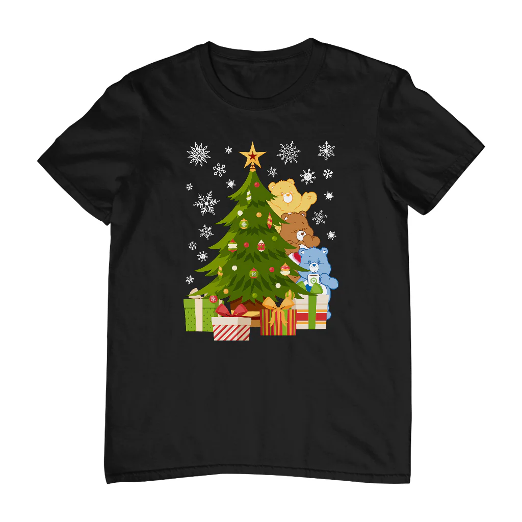 Care Bears Christmas Behind The Christmas Tree Men's T-Shirt - Image 3
