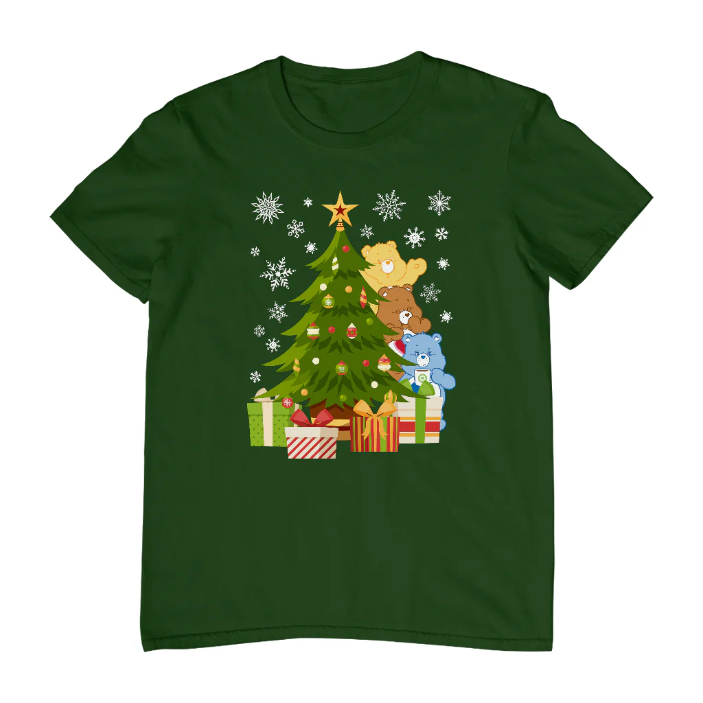 Care Bears Christmas Behind The Christmas Tree Men's T-Shirt - Image 9