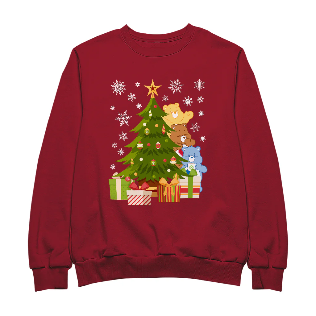 Care Bears Christmas Behind The Christmas Tree Women's Sweatshirt