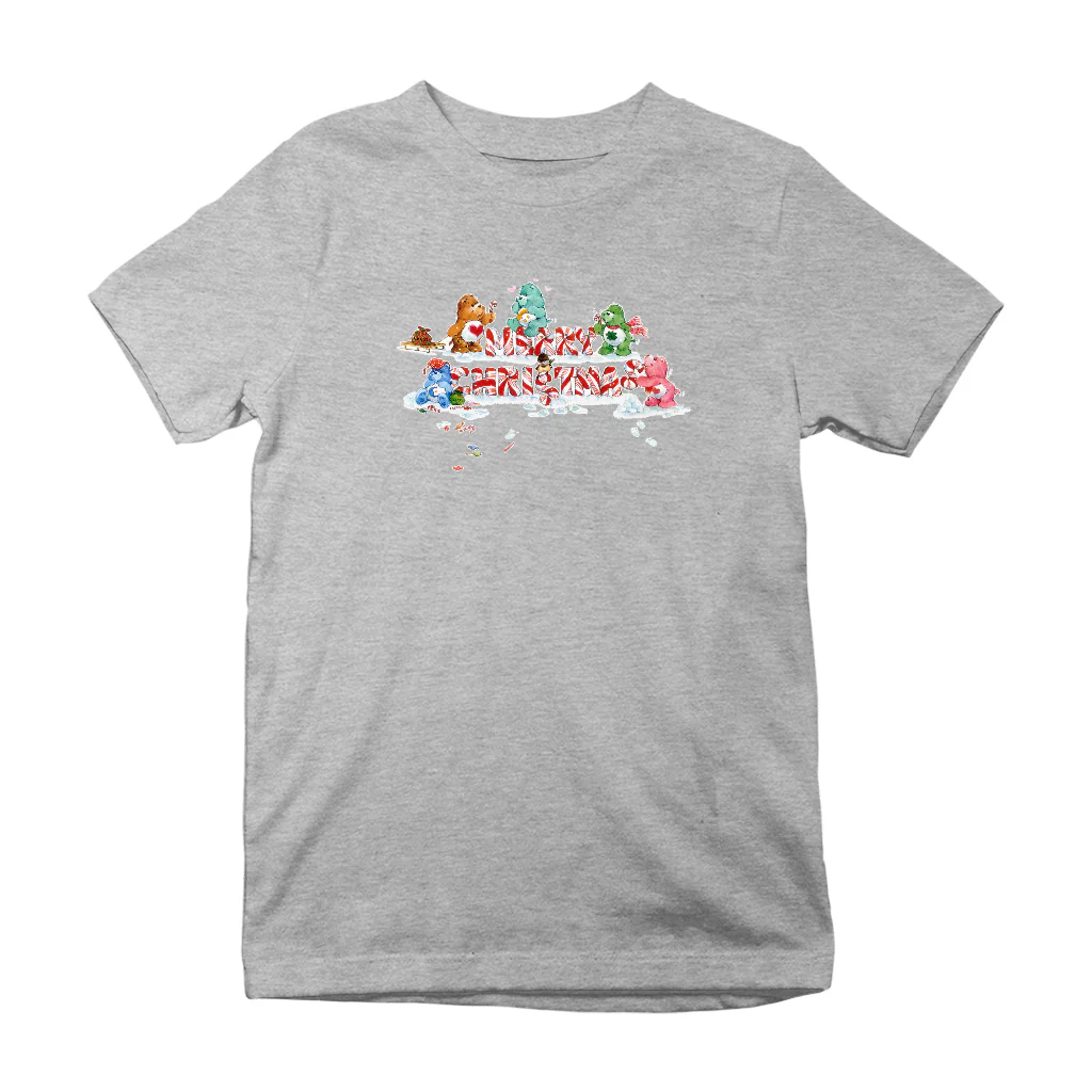 Care Bears Christmas Merry Xmas Candy Cane Kids T-Shirt - Image 3
