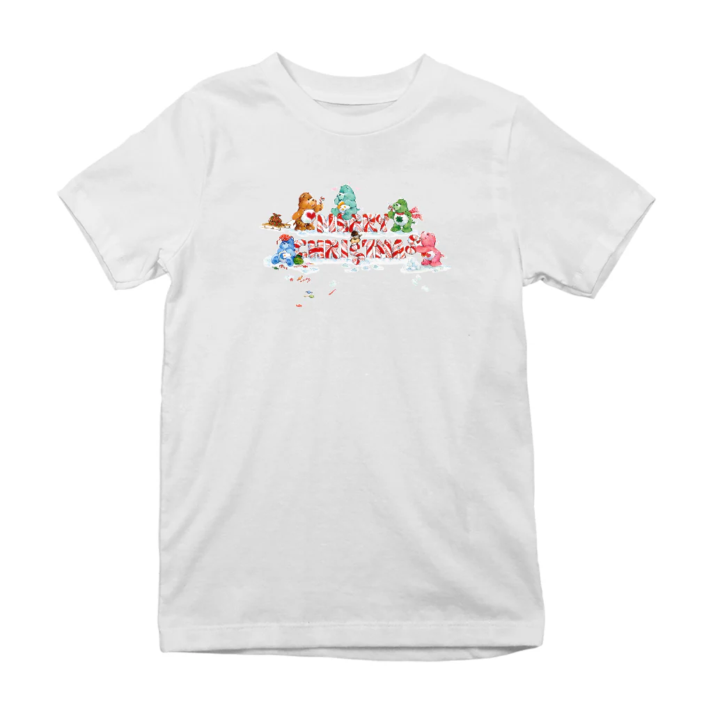 Care Bears Christmas Merry Xmas Candy Cane Kids T-Shirt - Image 5