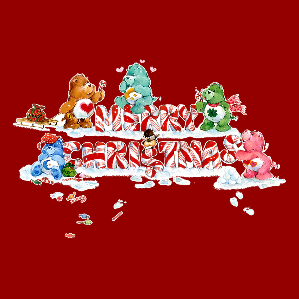 Care Bears Christmas Merry Xmas Candy Cane Men's Hooded Sweatshirt - Image 12