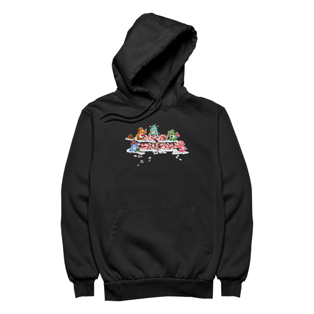 Care Bears Christmas Merry Xmas Candy Cane Men's Hooded Sweatshirt - Image 3