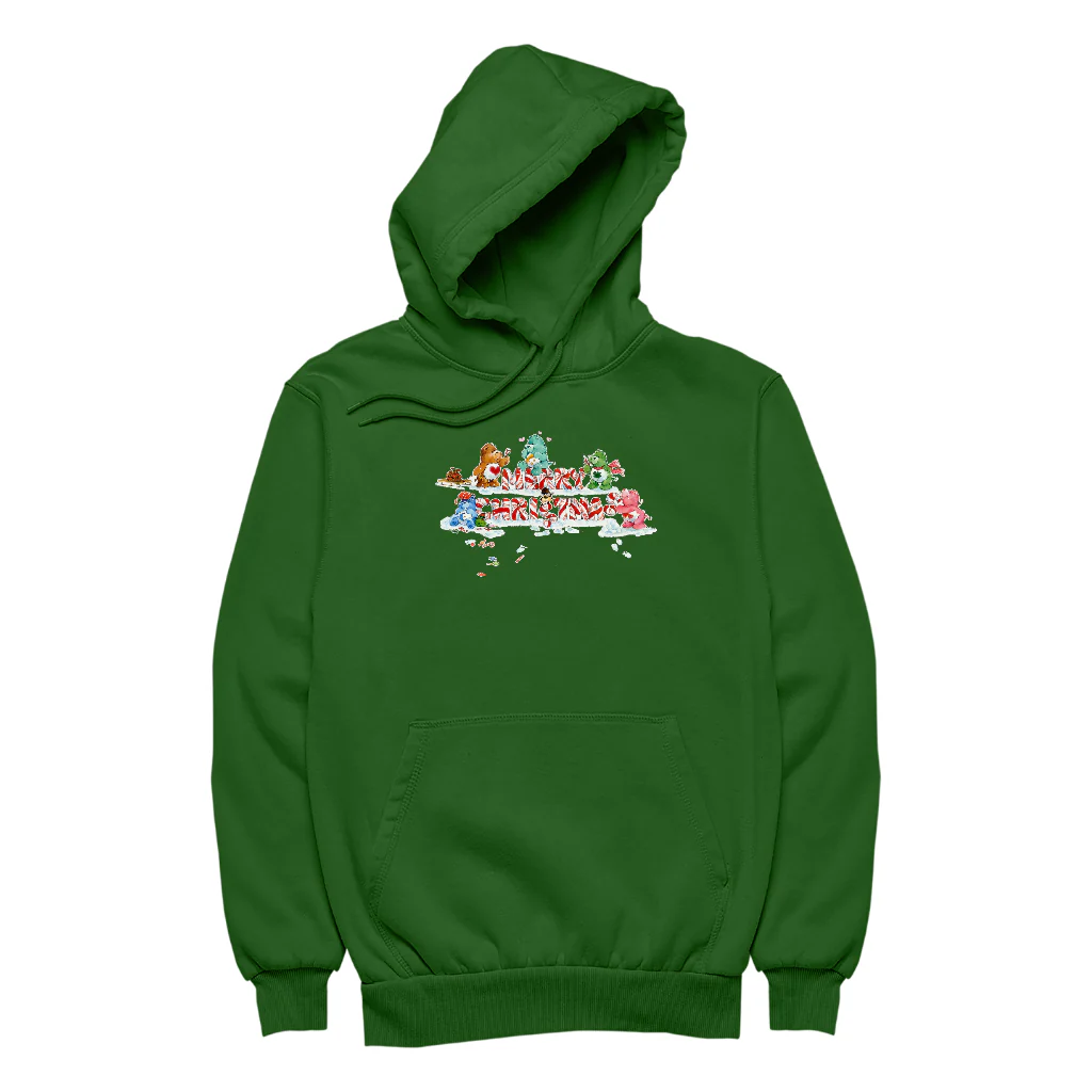 Care Bears Christmas Merry Xmas Candy Cane Men's Hooded Sweatshirt - Image 8