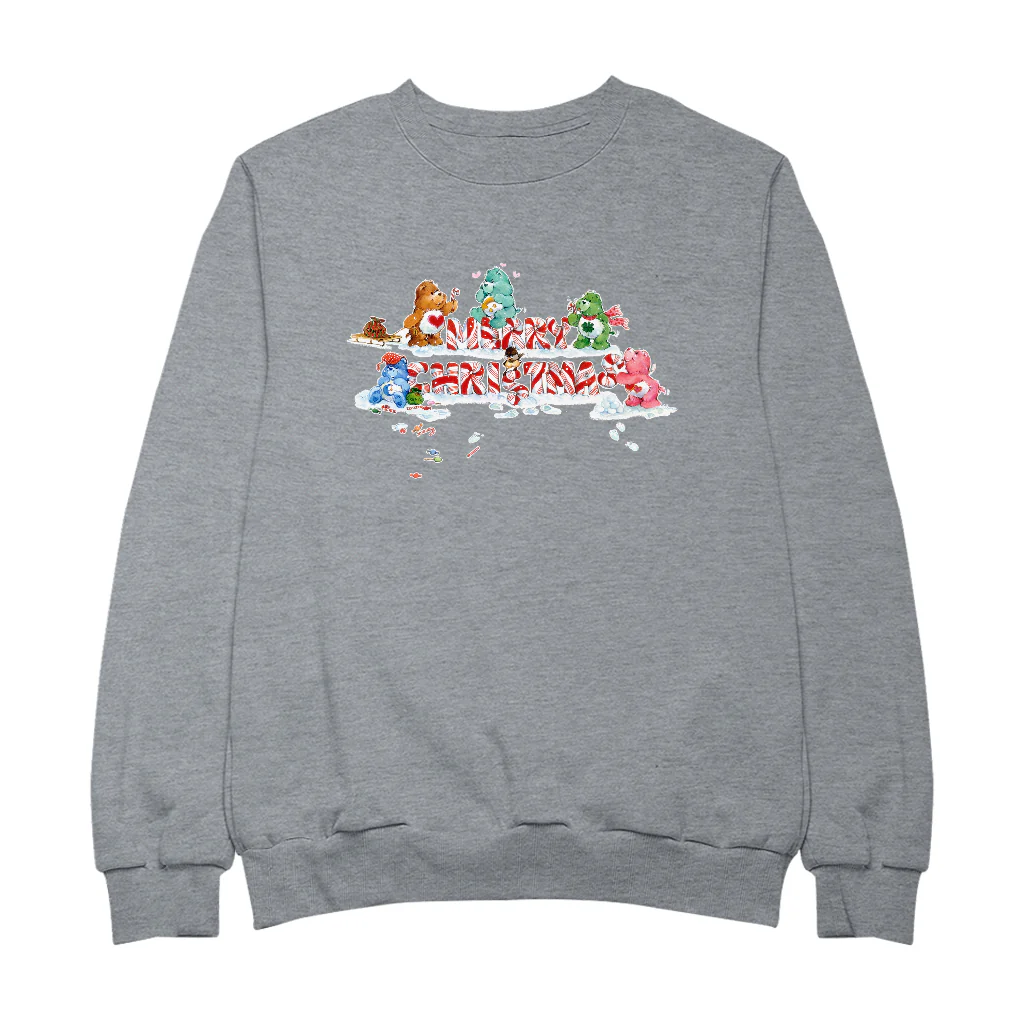 Care Bears Christmas Merry Xmas Candy Cane Men's Sweatshirt - Image 3