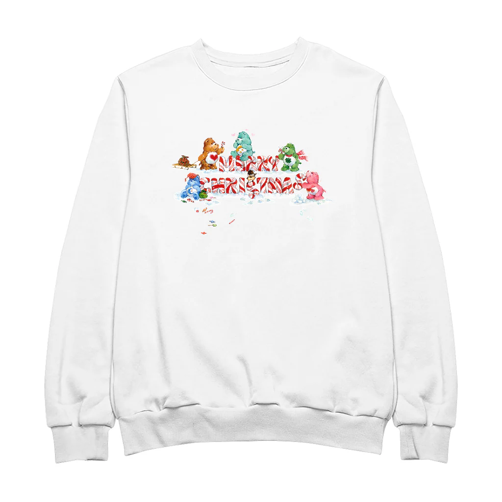 Care Bears Christmas Merry Xmas Candy Cane Men's Sweatshirt - Image 5