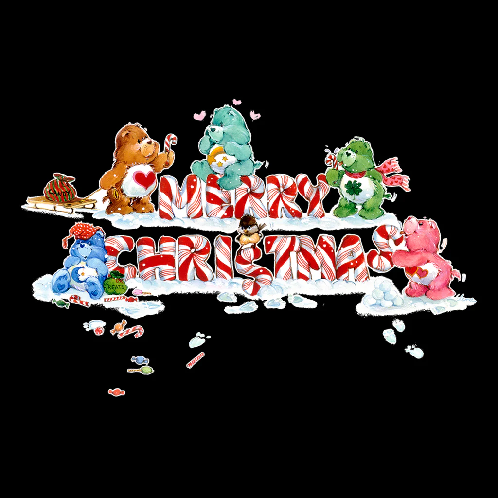 Care Bears Christmas Merry Xmas Candy Cane Men's Sweatshirt - Image 6